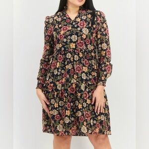 Anthro Nanette Lepore Blake Dress Women’s Size 2 Multicolor Floral Long Sleeves